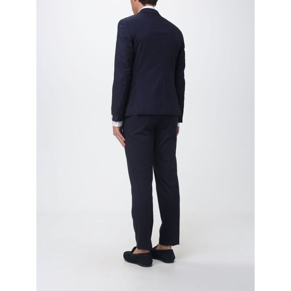 Manuel Ritz Men Single-Breasted Stretch Wool Suit Manuel Ritz - Picture 3 of 4